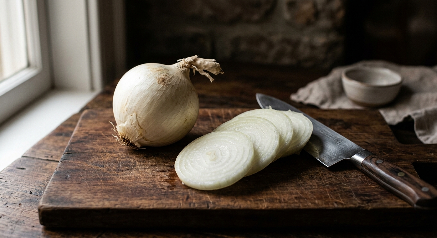 Fresh white onion