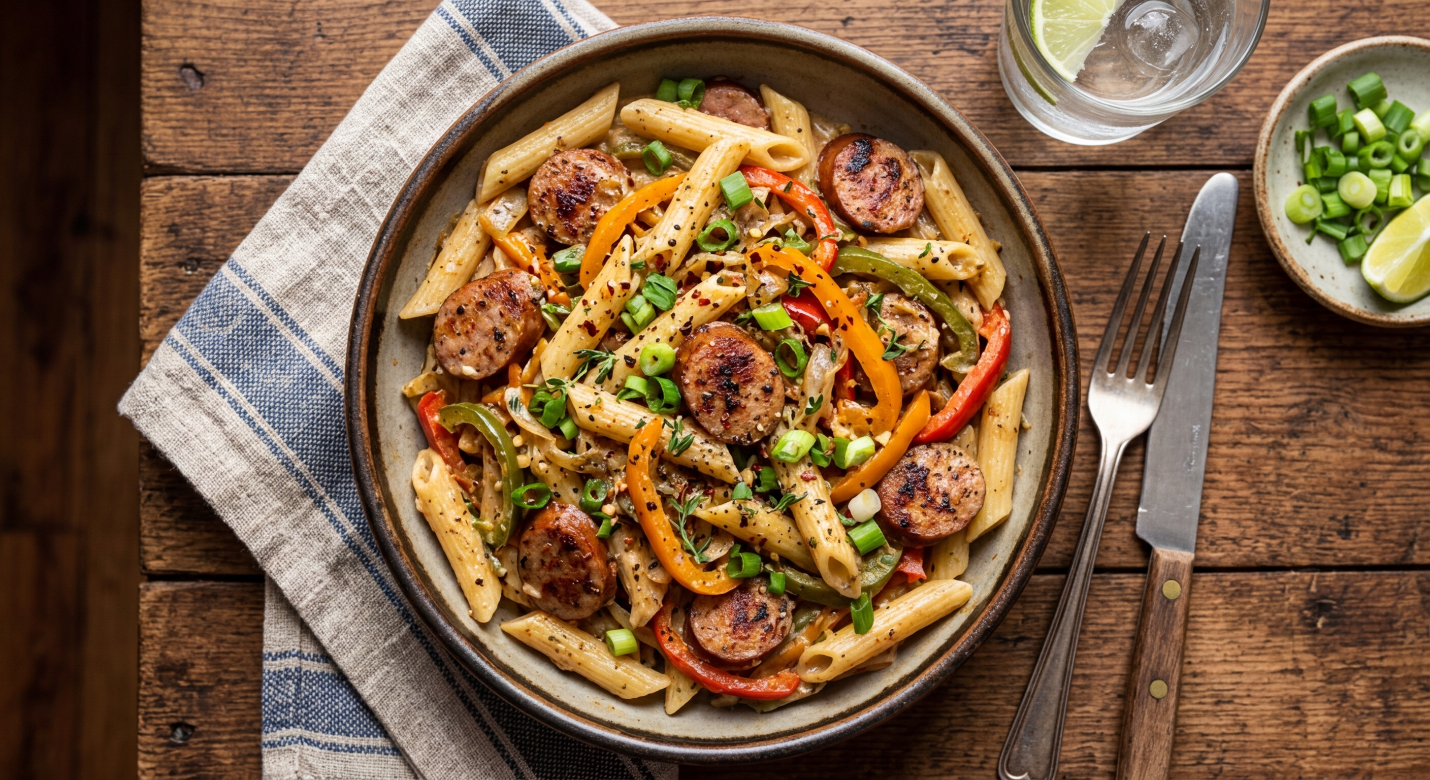Jerk Sausage Pasta