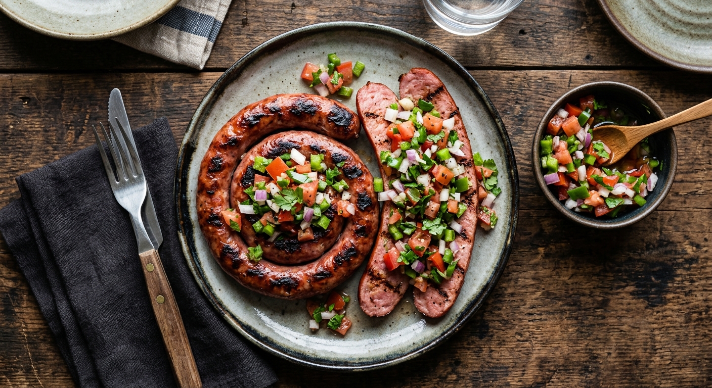 Linguiça com Vinagrete