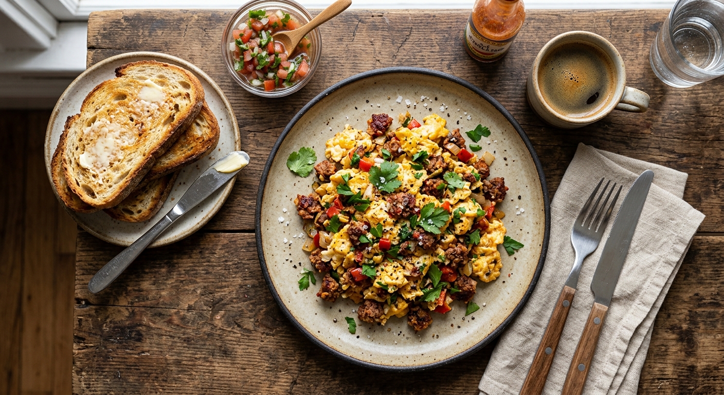 Huevos Revueltos con Longaniza