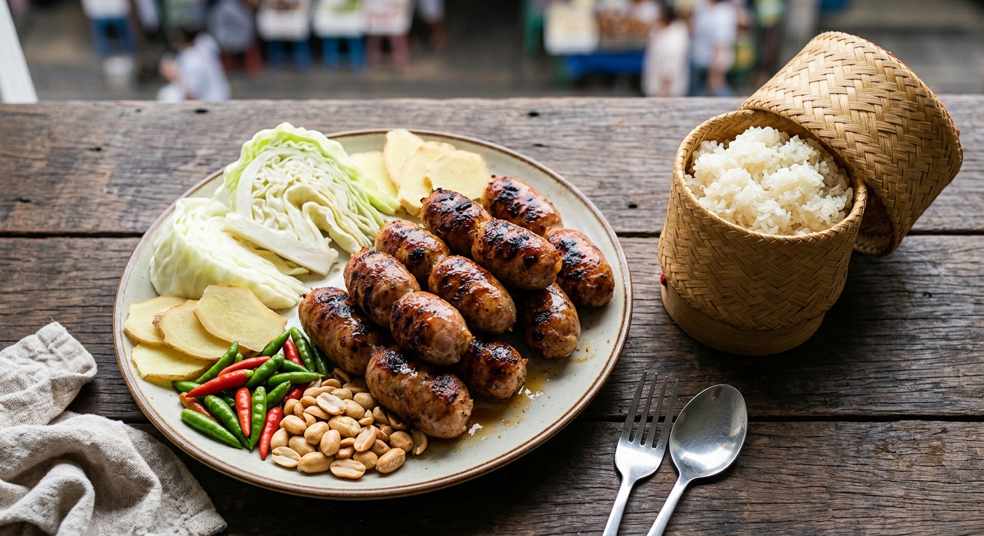 Grilled Sai Krok Isan