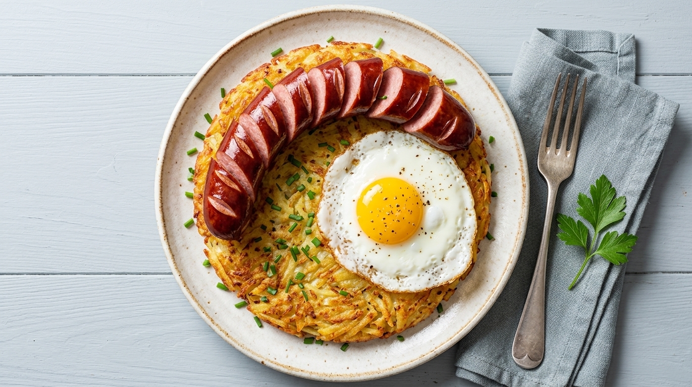 Schüblig with Rösti