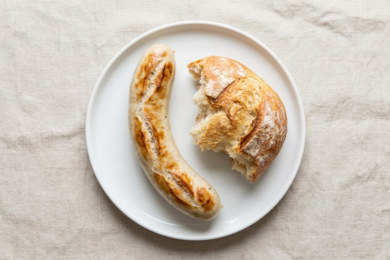Classic St. Galler Bratwurst with Bürli