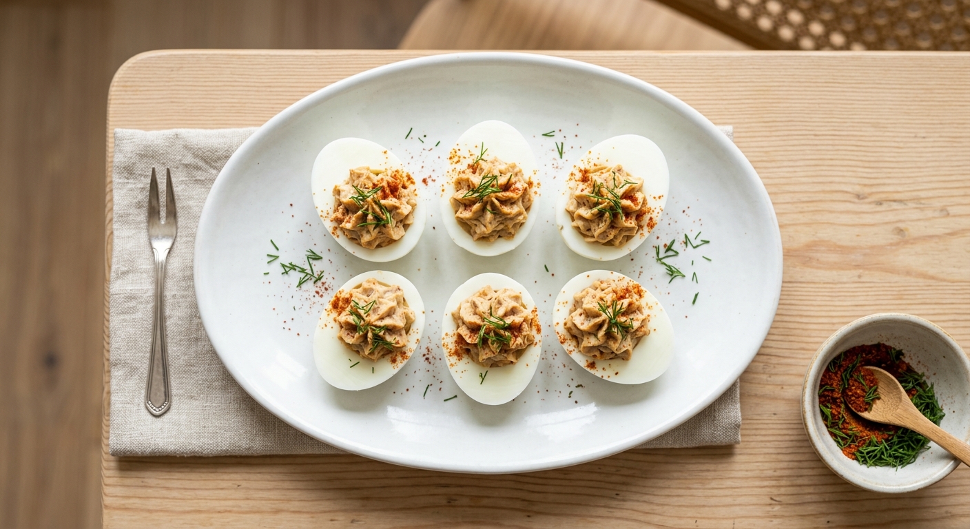 Teewurst-Stuffed Eggs