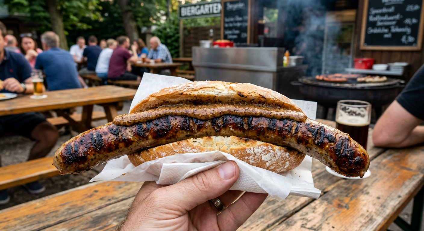 Klassische Thueringer vom Holzkohlegrill