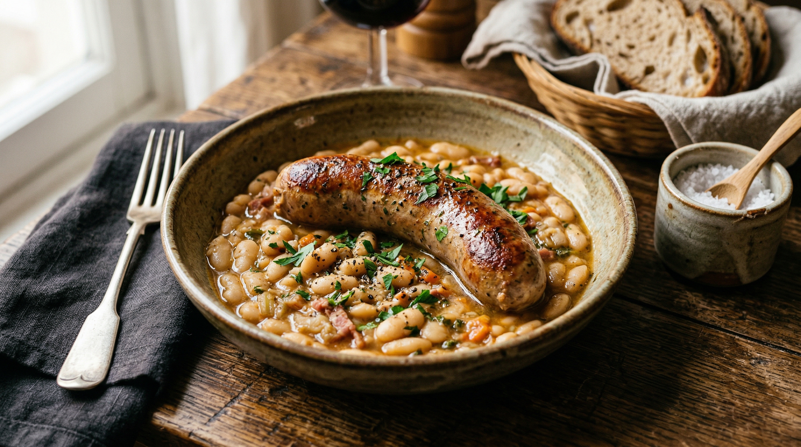 Classic Toulouse Sausage with White Beans